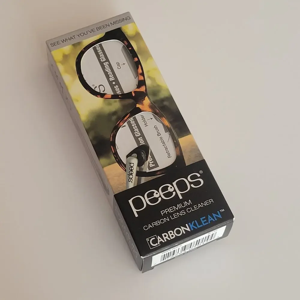 CarbonKlean Peeps Glasses Cleaner-Carbon Microfiber Tech Red Soft Touch New